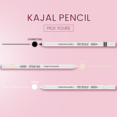 SHOPAAREL BE BOLD Lip & Eye Pencil, 2-in-1 Lip & Eye Liner, Creamy & Blendable, Lip Liner, Built-In Sharpener, Matte Finish, Eye Liner, Intense Pigment, Smudge-Proof, Long Lasting-0.4 Gm, Kisses